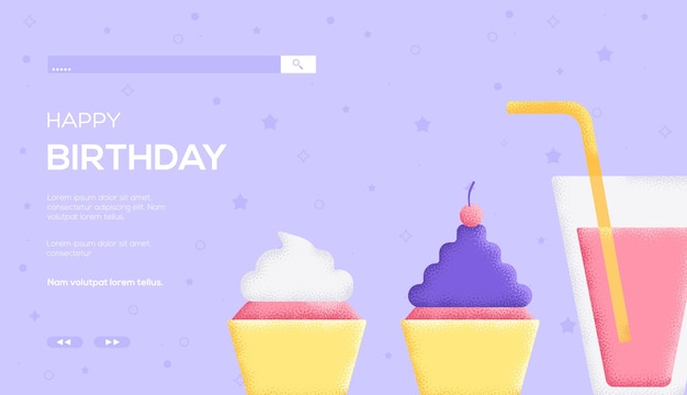 Birthday concept web template.