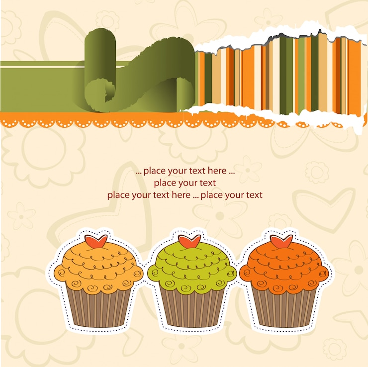 वेक्टर birthday cupcake