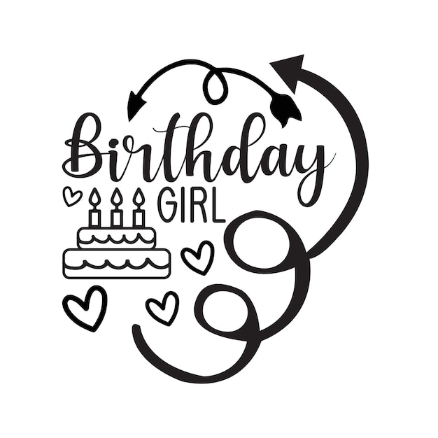 Birthday day svg design cut files