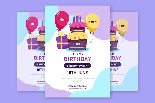 Vector birthday design template