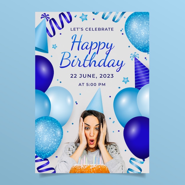 Vector birthday design template