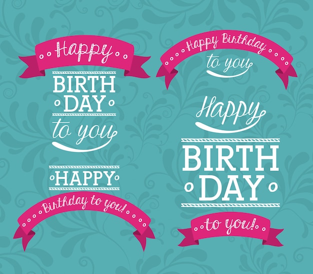 Vector birthday design