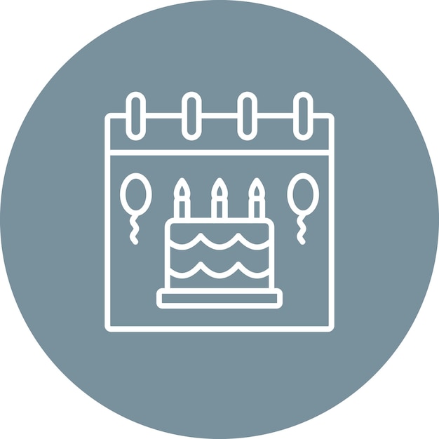 誕生日のイベントアイコンのベクトル画像は誕生日に使用できます