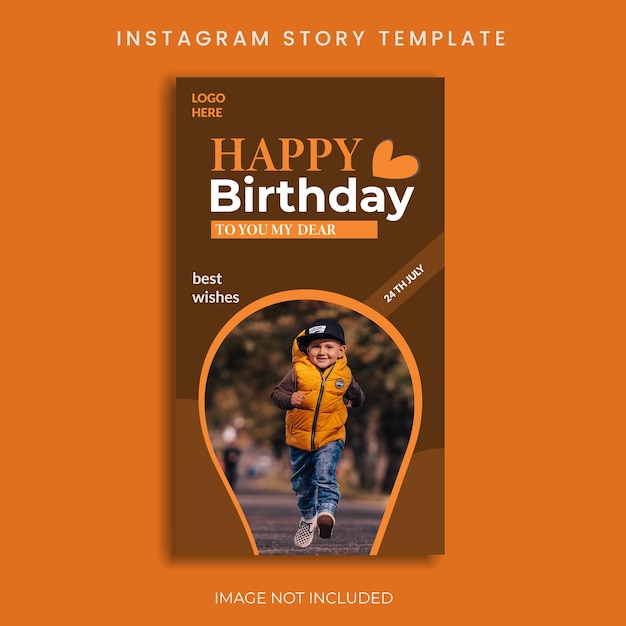 birthday Facebook story template birthday banner design