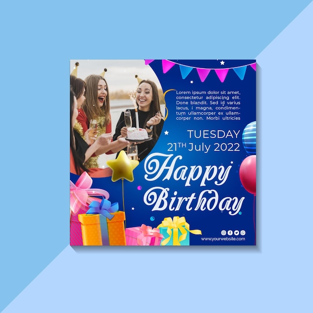 Birthday flyer template