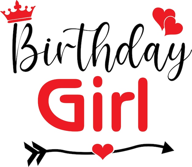 Vector birthday girl vector file