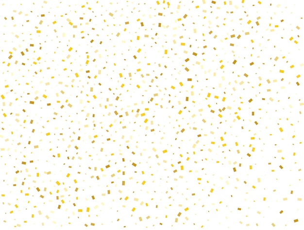 Birthday Golden Rectangles Confetti Background Vector illustration