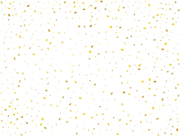 Birthday Golden Rectangles Confetti Background Vector illustration