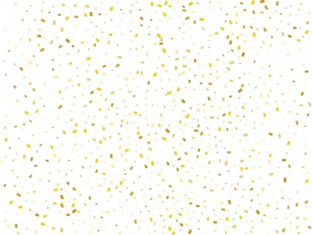 Birthday Golden Rectangles Confetti Background Vector illustration