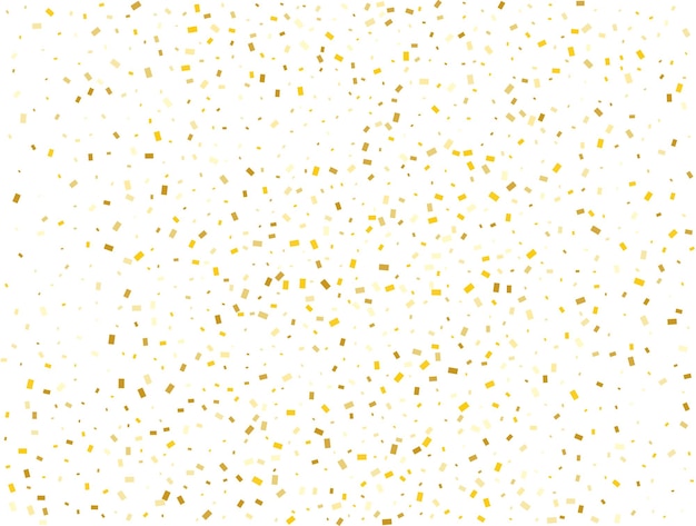 Birthday Golden Rectangles Confetti Background Vector illustration