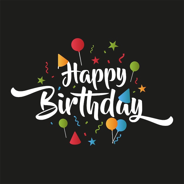 Vector birthday greeting card