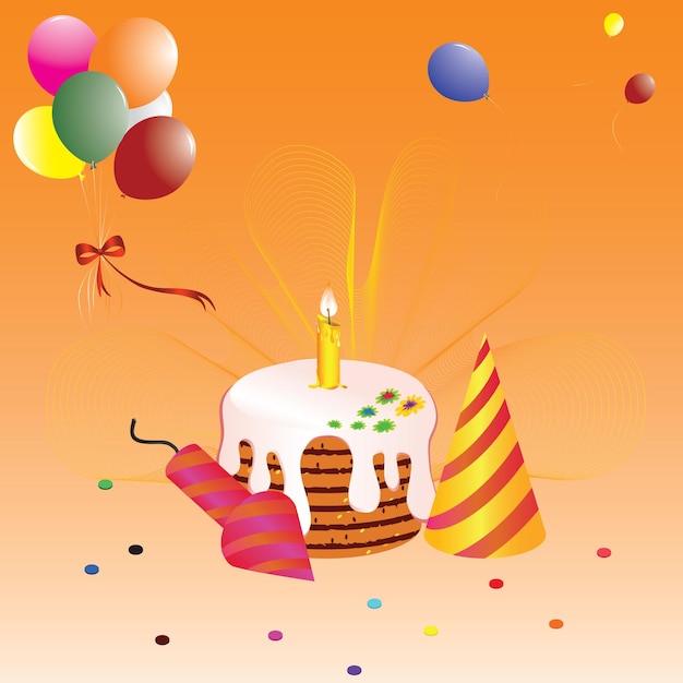 Birthday greeting vector card