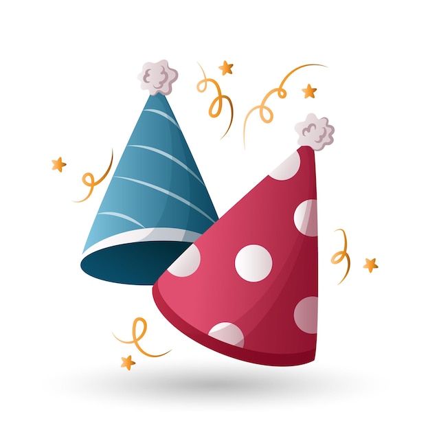 Vector birthday hats vector illustration