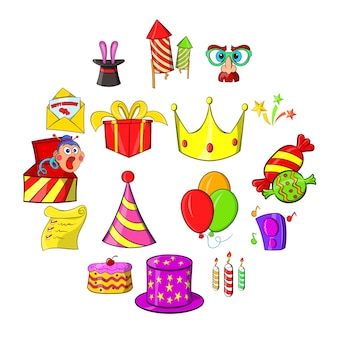 Set di icone di compleanno