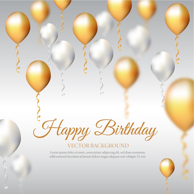 Birthday Invitation card with balloons