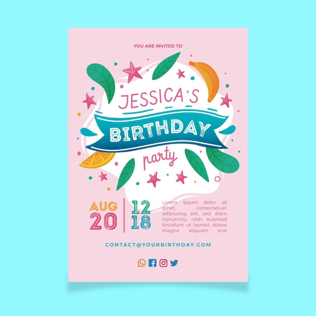 Birthday invitation template