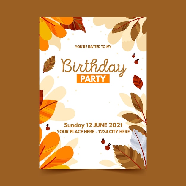 Birthday invitation template