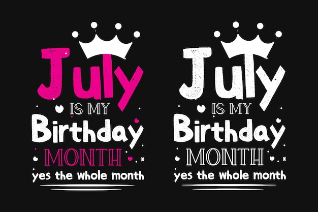 Birthday month typography tshirt designBirthday tshirt design birthday lettering design