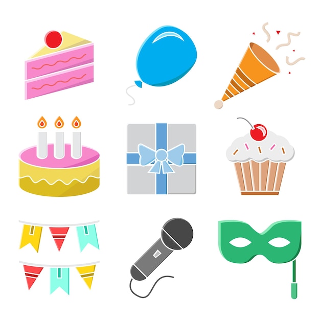 Vector birthday pack