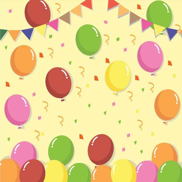 Vector birthday party background