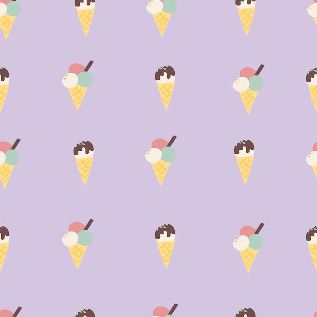 birthday party design pattern. icecream seamless pattern