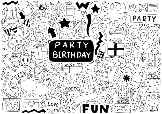 Doodle festa di compleanno