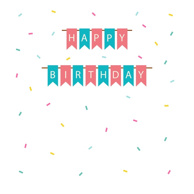 birthday party flag decoration