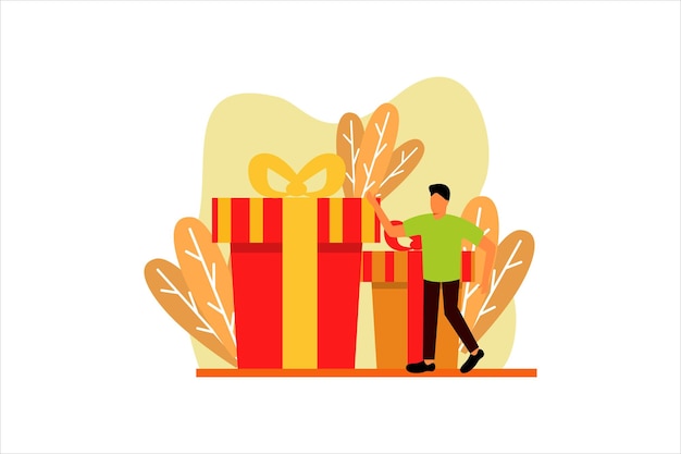 birthday party flat design illustration