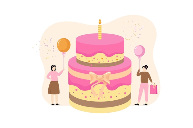 Birthday Party Flat Illustration Design