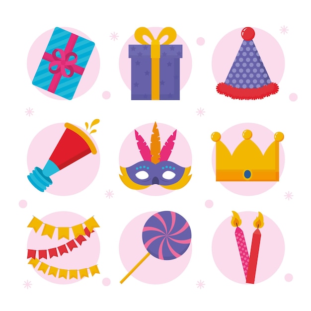 Birthday and party illustration collection