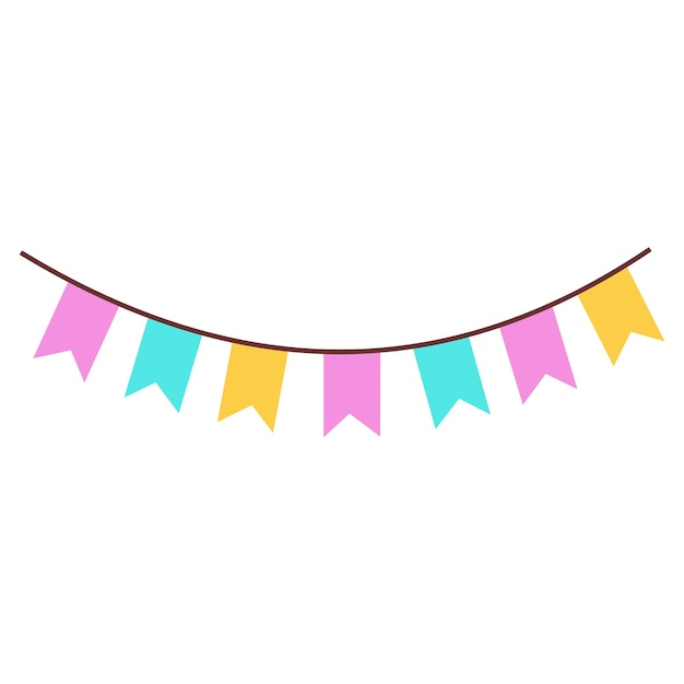 Birthday Party Ornament Flag