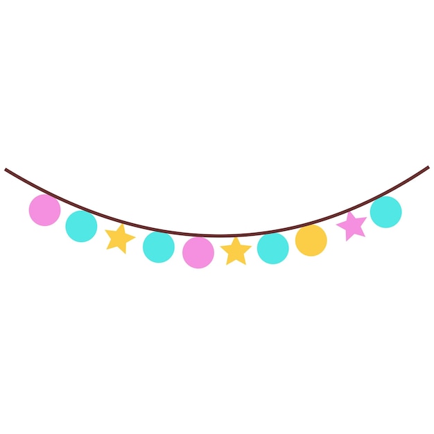 Birthday Party Ornament Flag