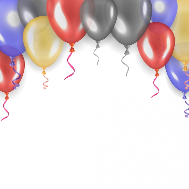 Birthday party vector background with balloons