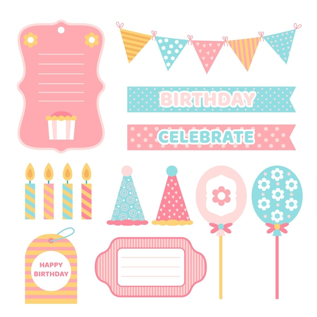 Birthday scrapbook set