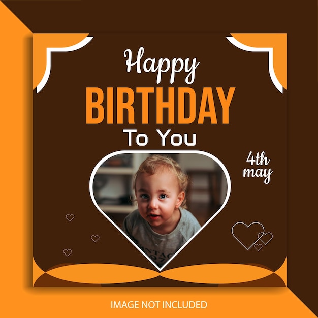 Birthday Social Media Post Design Birthday Instagram Template