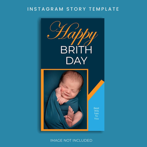 생일 이야기 생일 소셜 미디어 Instagram 이야기 템플릿