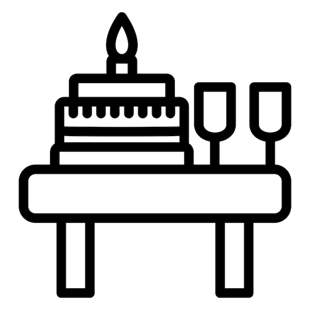 Birthday Table Icon Style