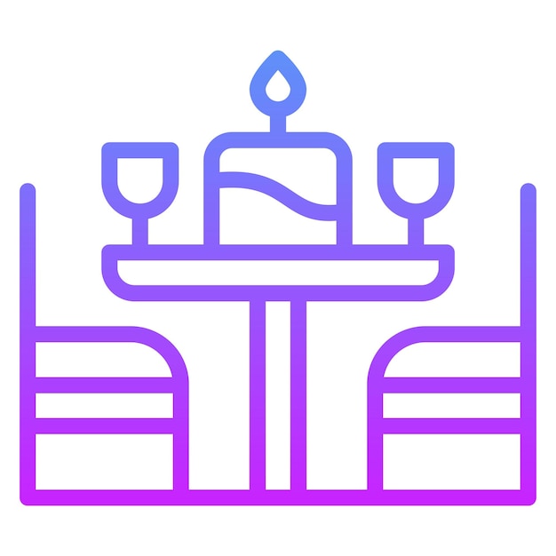 Birthday Table vector icon illustration of Birthday iconset