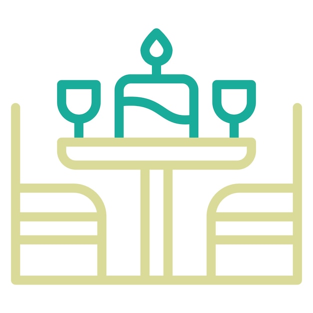 Birthday Table vector icon illustration of Birthday iconset