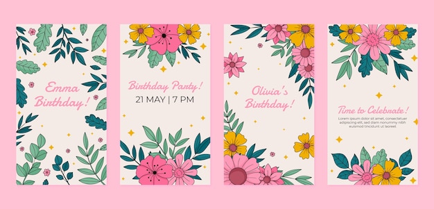 Vector birthday template design