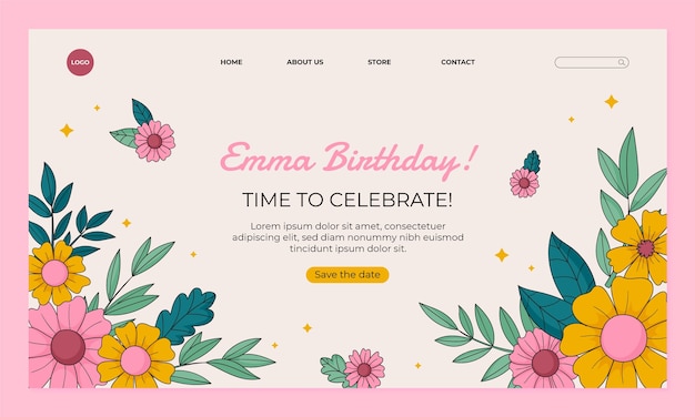 Birthday template design