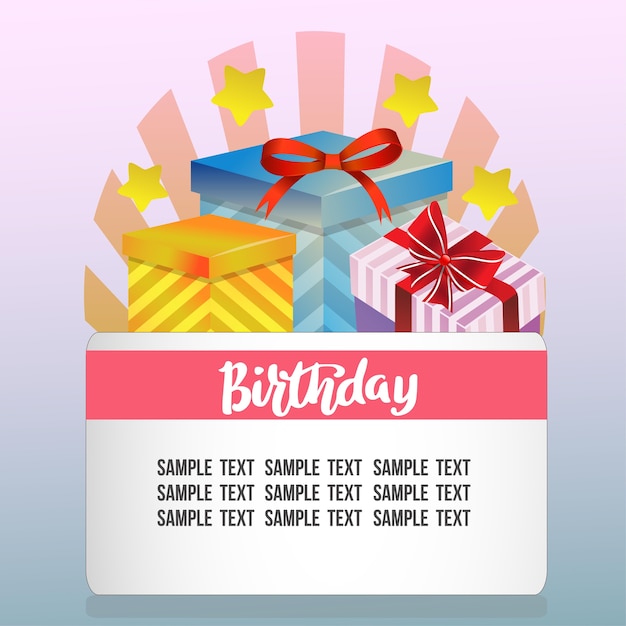 birthday theme with gift box