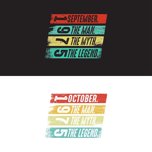 Vector birthday vintage september to october design bundles.48th birthday gift design.year 1975 design.