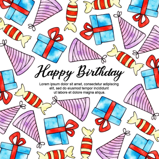 birthday watercolor background