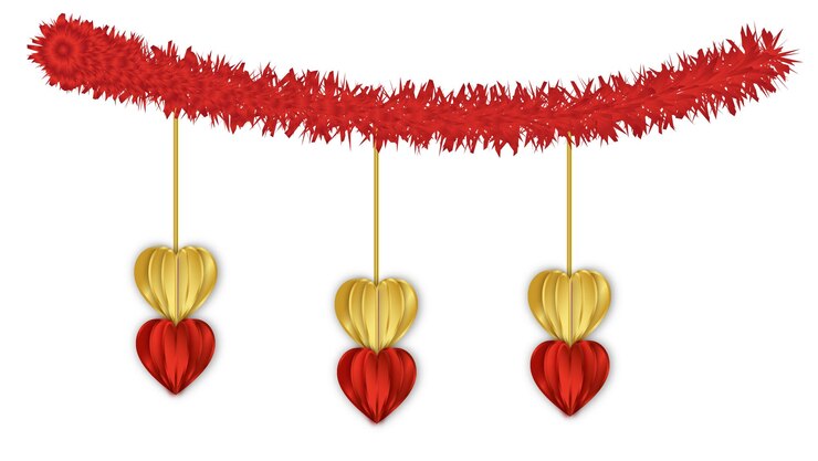Vector birthday wedding card with gold rose red heart glamour beauty