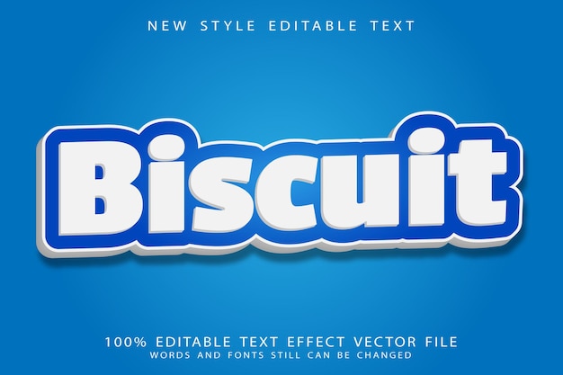 Biscuit bewerkbaar teksteffect reliëf moderne stijl