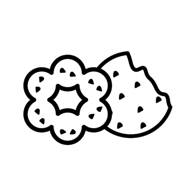 Biscuit Bliss Icon Collection voor uw zoete verlangens vector sjabloon plat