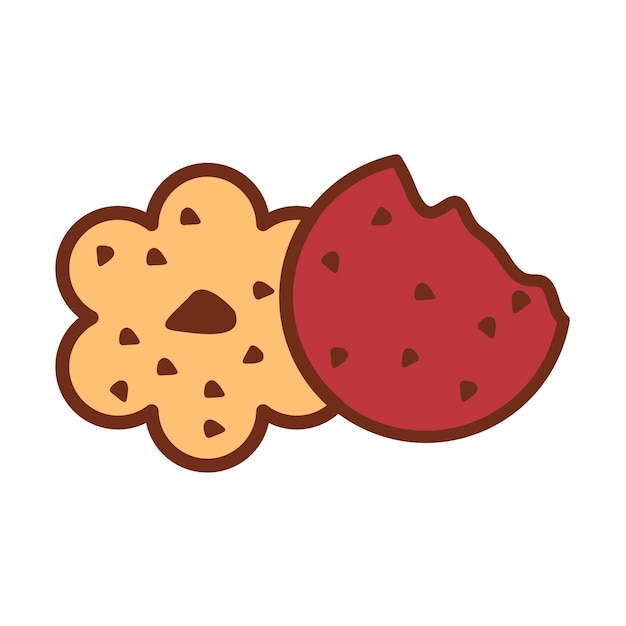 Vector biscuit bliss icon collection voor uw zoete verlangens vector sjabloon plat