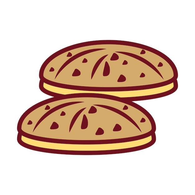 Biscuit Bliss Icon Collection voor uw zoete verlangens vector sjabloon plat