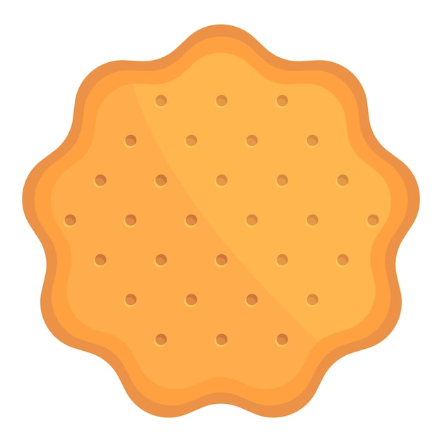 Biscuit cracker pictogram cartoon vector chip zoete tijd droog